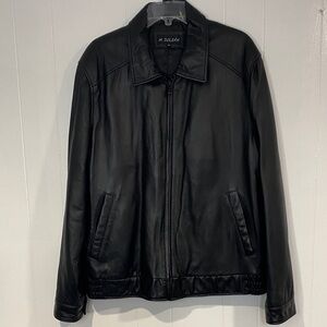 M. Julian Jacket Leather Bomber Bikercore Sporty Black Size Extra Large